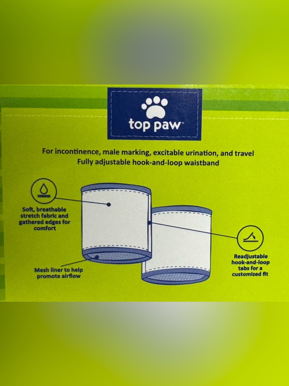 NWT TOP PAW Male Dog Cover Up Washable Wrap Diaper Belly Band bundle of 3 SZ L - Picture 5 of 5